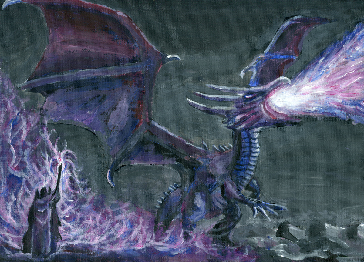 Dragon summoning sketchy paint doodle - Glenn Herbert