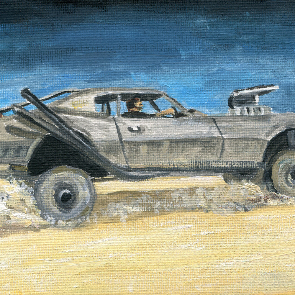 Post apocalypse car sketchy paint doodle - Glenn Herbert