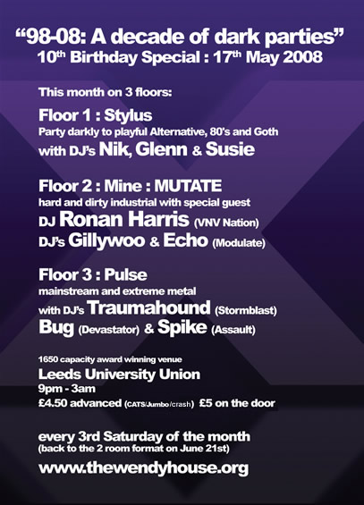 Wendy House flyer back
